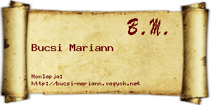 Bucsi Mariann névjegykártya